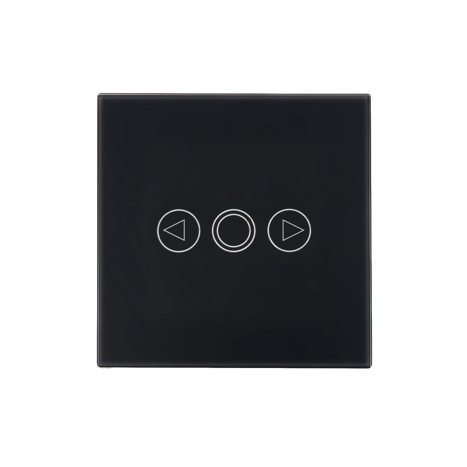Intrerupator cu touch, Zola®, negru, functie de reglare a intensitatii, butoane iluminate, panou sticla, 8.6x8.6x3.3 cm Intrerupator cu touch, Zola®, negru, functie de reglare a intensitatii, butoane iluminate, panou sticla, 8.6x8.6x3.3 cm